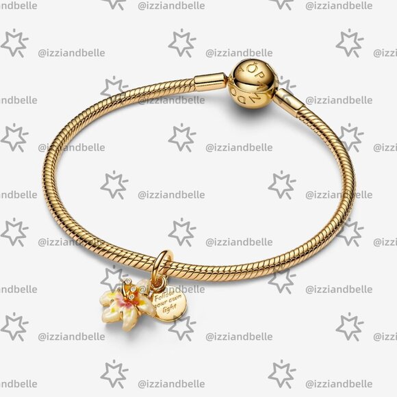 Pandora Disney Tangled Sundrop Flower Glow-in-the-dark Charm - Picture 2 of 5